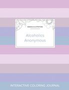 Adult Coloring Journal: Alcoholics Anonymous (Mandala Illustrations, Pastel Stripes) (en Inglés)