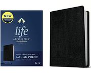 Kjv Life Application Study Bible, Third Edition, Large Print (Red Letter, Bonded Leather, Black) 