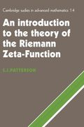 An Introduction to the Theory of the Riemann Zeta-Function Paperback (Cambridge Studies in Advanced Mathematics) (en Inglés)