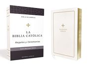 Biblia Católica, Regalos y Ceremonias, Color Blanca, Cuero Reciclado (in Spanish)