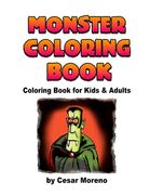 Monster Coloring Book: Coloring book for kids and Adults. (en Inglés)