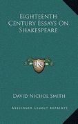 eighteenth century essays on shakespeare (en Inglés)