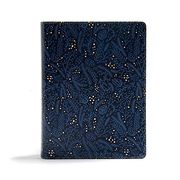 Csb Study Bible, Navy Leathertouch: Red Letter, Study Notes and Commentary, Illustrations, Ribbon Marker, Sewn Binding, Easy-To-Read Bible Serif Type (en Inglés)