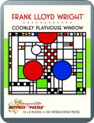 frank lloyd wright/coonley window 100 piece tin puzzle (en Inglés)