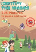 Identify the images 795 Pictures to guess and color. Travel size.: Bonus: Christmas, Halloween, Dinosaur, Imaginary world and the discovery of jobs. B (en Inglés)