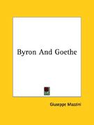 byron and goethe (en Inglés)