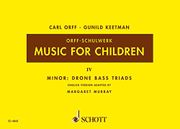 music for children,minor: drone bass-triads - carl (cop) orff - hal leonard corp