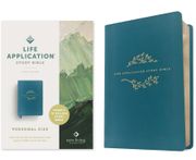 NLT Life Application Study Bible, Third Edition, Personal Size (LeatherLike, Teal Blue, Red Letter) (en Inglés)