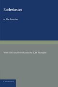 Ecclesiastes or the Preacher 