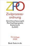Zivilprozessordnung: mit Einfhrungsgesetz, Unterlassungsklagengesetz, Schuldnerverzeichnisfhrungsverordnung, Gerichtsverfassungsgesetz mit EinfhrungsG (Auszug), Gesetz ber die Zwangsversteigerung und die Zwangsverwaltung (Auszug), Rechtspflegergesetz, Ger (en Alemán)
