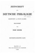 Zeitschrift Für Deutsche Philologie (en Alemán)