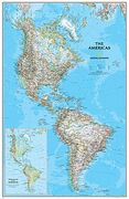 the americas classic laminated: wall map (en Inglés)