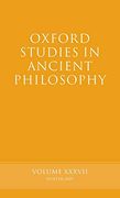 Oxford Studies in Ancient Philosophy: Volume 37 (en Inglés)