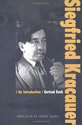 Siegfried Kracauer: An Introduction (en Inglés)