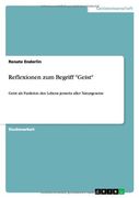 Reflexionen zum Begriff "Geist" (German Edition)