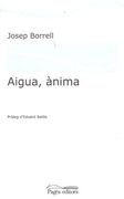 Aigua, ànima (en Catalán)