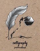 Calligraphy Practice Notebook: Hand Lettering: Calligraphy Workbook: Wood: (Training, Exercises and Practice: Lettering Calligraphy. Calligraphy Book) (en Inglés)