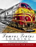 Famous Train Shading Volume 1: Train Grayscale coloring books for adults Relaxation Art Therapy for Busy People (Adult Coloring Books Series, graysca (en Inglés)