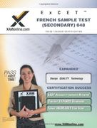 Excet French Sample Test (Secondary) 048 Teacher Certification Test Prep Study Guide (en Inglés)