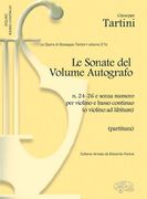 Giuseppe Tartini: Volume 21B: Sonate del Volume Autografo, N. 24-26 e Senza Numero per Violino e Bass (en Inglés)