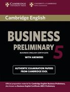 Cambridge English Business 5 Preliminary Student's Book With Answers (Bec Practice Tests) (en Inglés)