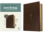 NLT Giant Print Bible, Filament Enabled (Leatherlike, Rustic Brown Gold Cross, Indexed, Red Letter) (en Inglés)