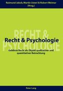 Recht Und Psychologie: Gelebtes Recht ALS Objekt Qualitativer Und Quantitativer Betrachtung (en Alemán)