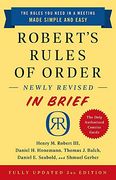 Robert's Rules of Order Newly Revised in Brief, 3rd Edition (en Inglés)