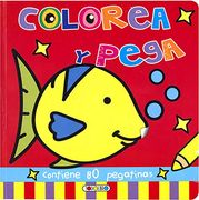 Colorea y Pega Rojo- Dibujo Grande.
