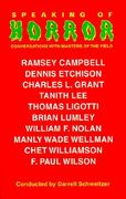 speaking of horror: interviews with writers of the supernatural (en Inglés)