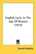 english lyric in the age of reason (1922) (en Inglés)