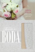 BibliaRV 1960 Recuerdo de Boda Filigrana Blanca / Rosa símil piel