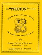 The Preston Catalogue -1909: Rules, Levels, Planes, Braces and Hammers, Thermometers, Saws, Mechanic'S Tools & cc. (en Inglés)