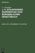 Familienrecht I: §§ 1297-1588 (en Alemán)