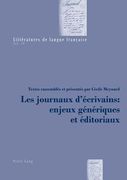 Les Journaux d'Écrivains: Enjeux Génériques Et Éditoriaux: Introduction d'Hélène de Jacquelot Et Cécile Meynard (en Francés)