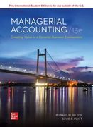 Managerial Accounting, Creating Value in a Dynamic Business Environment 13Th Edition (Ise) (Textbook Only) (en Inglés)