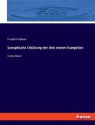 Synoptische Erklärung der drei ersten Evangelien: Erster Band (en Alemán)