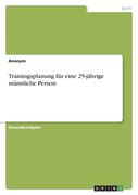 Trainingsplanung für eine 25-jährige männliche Person (in German)