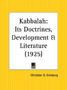 kabbalah: its doctrines, development and literature (en Inglés)