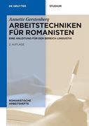 Arbeitstechniken fã â¼r Romanisten: Eine Anleitung fã â¼r den Bereich Linguistik (Romanistische Arbeitshefte) (German Edition) [Soft Cover ] (en Alemán)