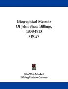 biographical memoir of john shaw billings, 1838-1913 (1917)