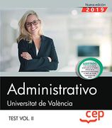 Administrativo. Universitat de València. Test Vol. Ii: 2