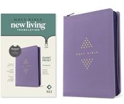 Nlt Compact Giant Print Zipper Bible, Filament Enabled (Leatherlike, Diamond Lavender, red Letter)