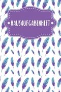 Hausaufgabenheft: Heft für Kinder + Schüler + Studenten - Motiv: Federn (en Alemán)
