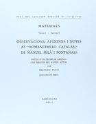 OBSERVACIONS, APENDIX I NOTES AL ROMANCERILLO CATALAN DE MANUEL MILÁ I FONTANALS