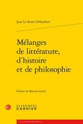 Melanges de Litterature, d'Histoire Et de Philosophie (en Francés)