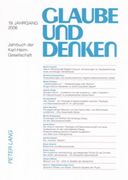 Glaube und Denken: 19. Jahrgang 2006- Jahrbuch der Karl-Heim-Gesellschaft (in German)