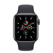 Apple Watch SE GPS, 40mm Space Gray Aluminum Case with Midnight Sport Band - Regular