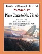 Piano Concerto in Ab: "New York Tour" Full Score and Individual Parts (en Anglais)