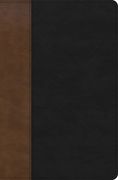KJV Personal Size Giant Print Bible, Black/Brown Leathertouch, Indexed (en Inglés)